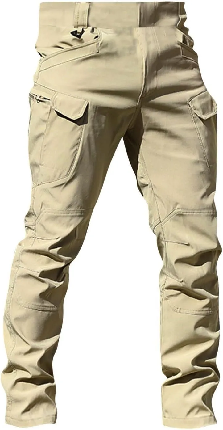 Cargo Pants Men Baggy Ripstop Stretch Pants Multi Pockets Tapered Fit Pants Big and Tall Tactical Trousers Fashion