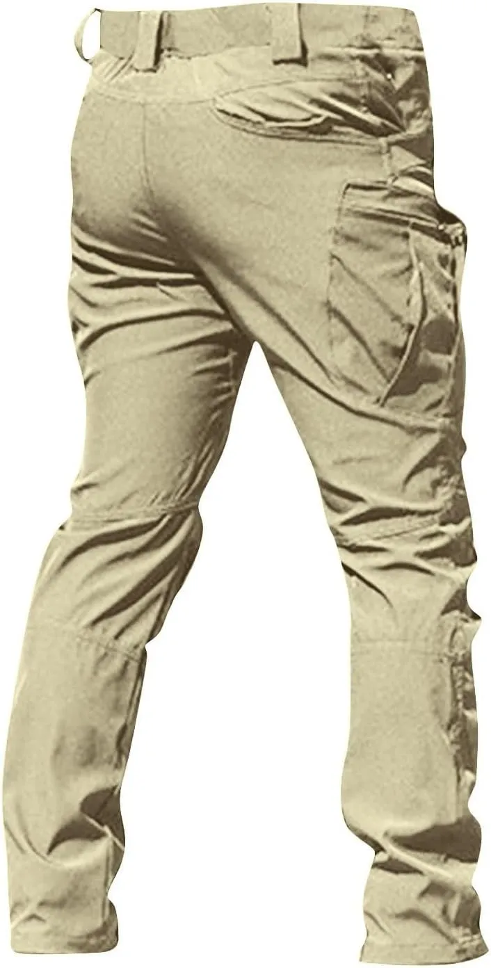 Cargo Pants Men Baggy Ripstop Stretch Pants Multi Pockets Tapered Fit Pants Big and Tall Tactical Trousers Fashion