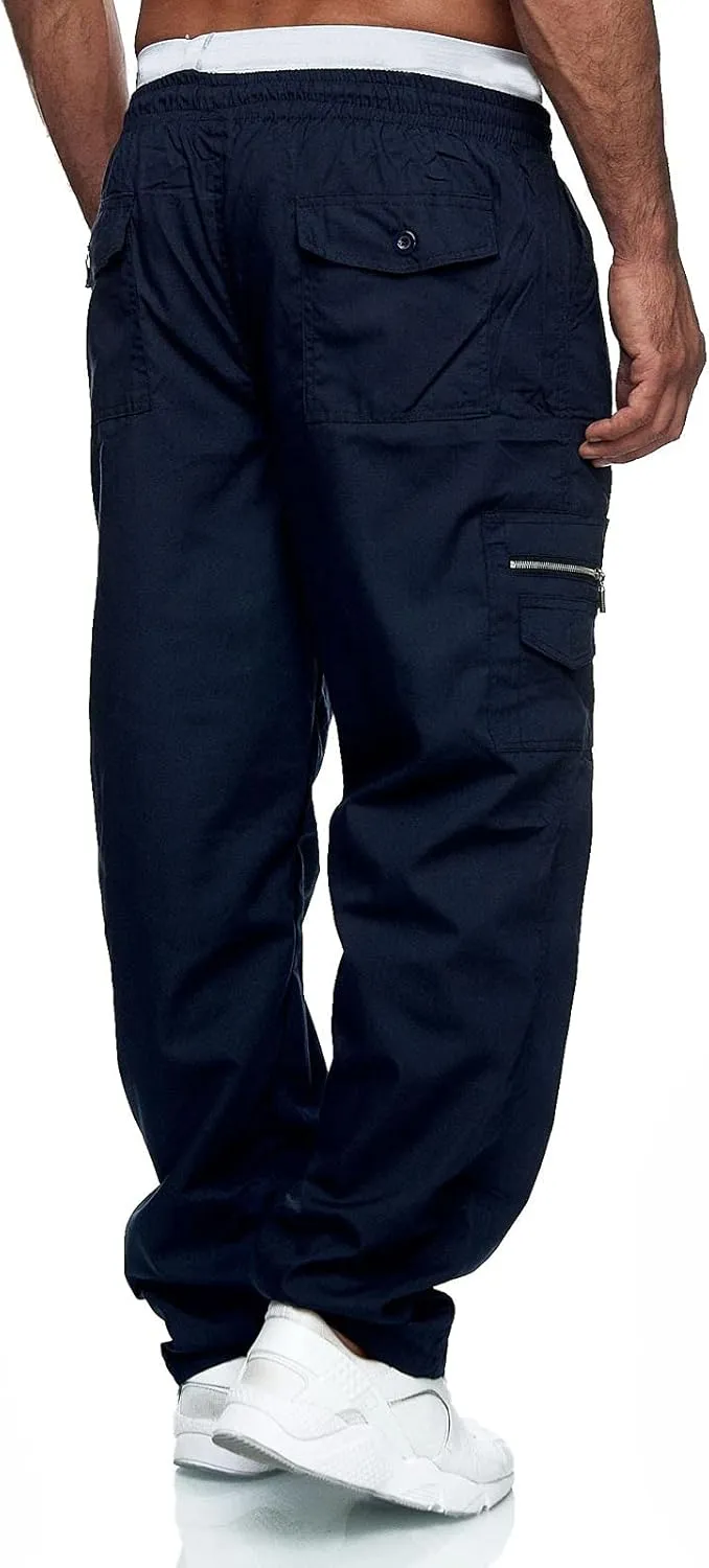 Cargo Sweatpants for Men Big and Tall Men's Casual Cargo Pants Loose Fit Jogger Sweatpants Tactical Work Pants Multi