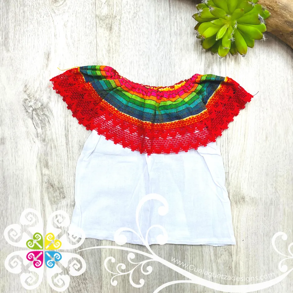 Girls Cambray Campesino Top 0-6 M