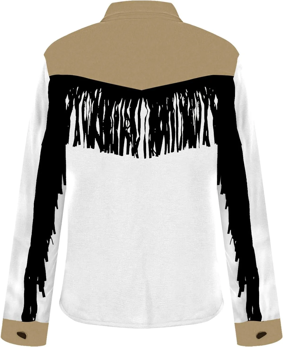 HGps8w Women's Fringe Jackets Fashion Color Block Tassel Motorcycle Cropped Coats Retro Cowgirl Cardigan Outerwear