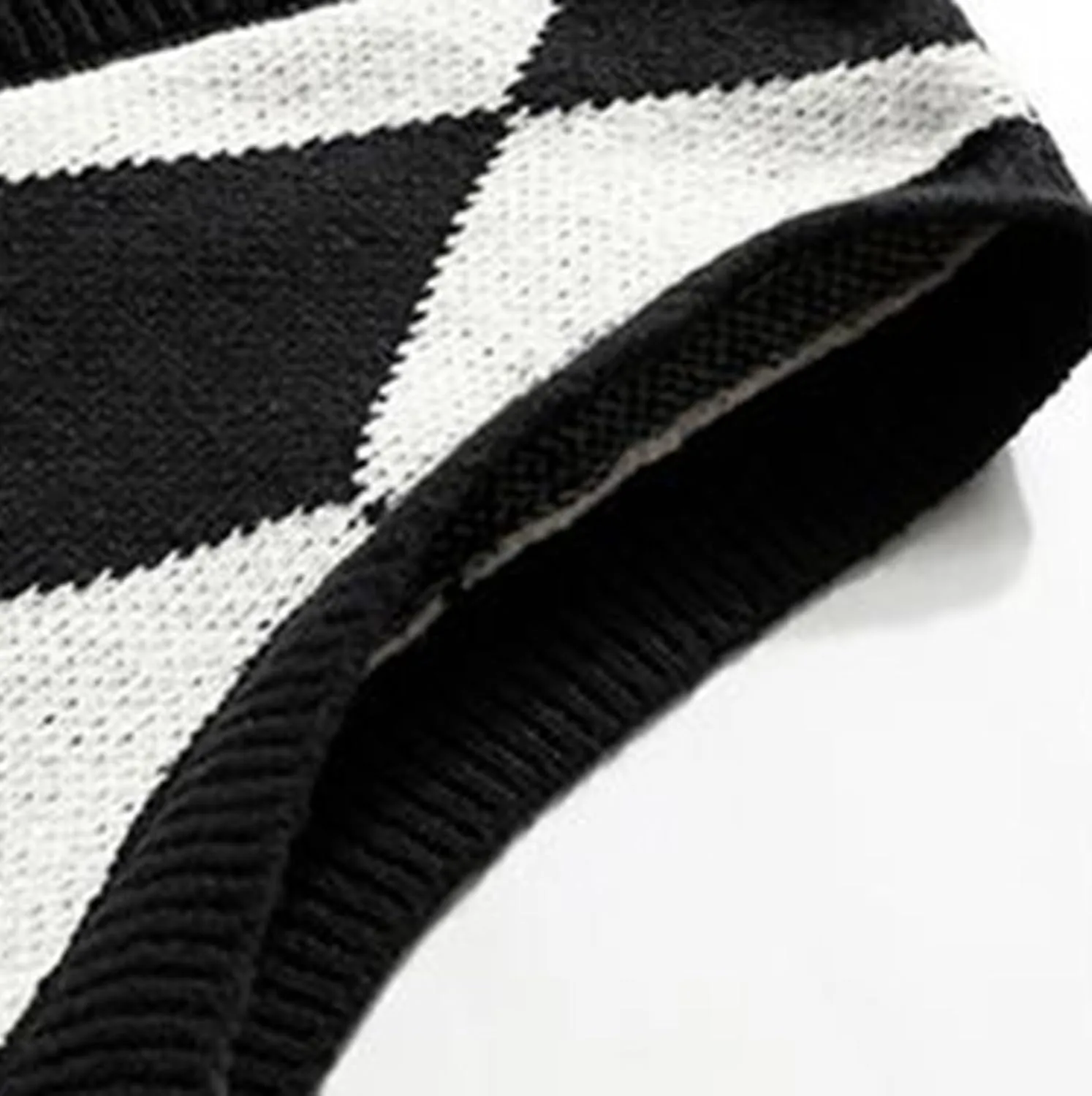 Men's Argyle Sweater Vest Button Down V Neck Sleeveless Fall Cardigan Casual Knitted Slim Fit Jumper Tops