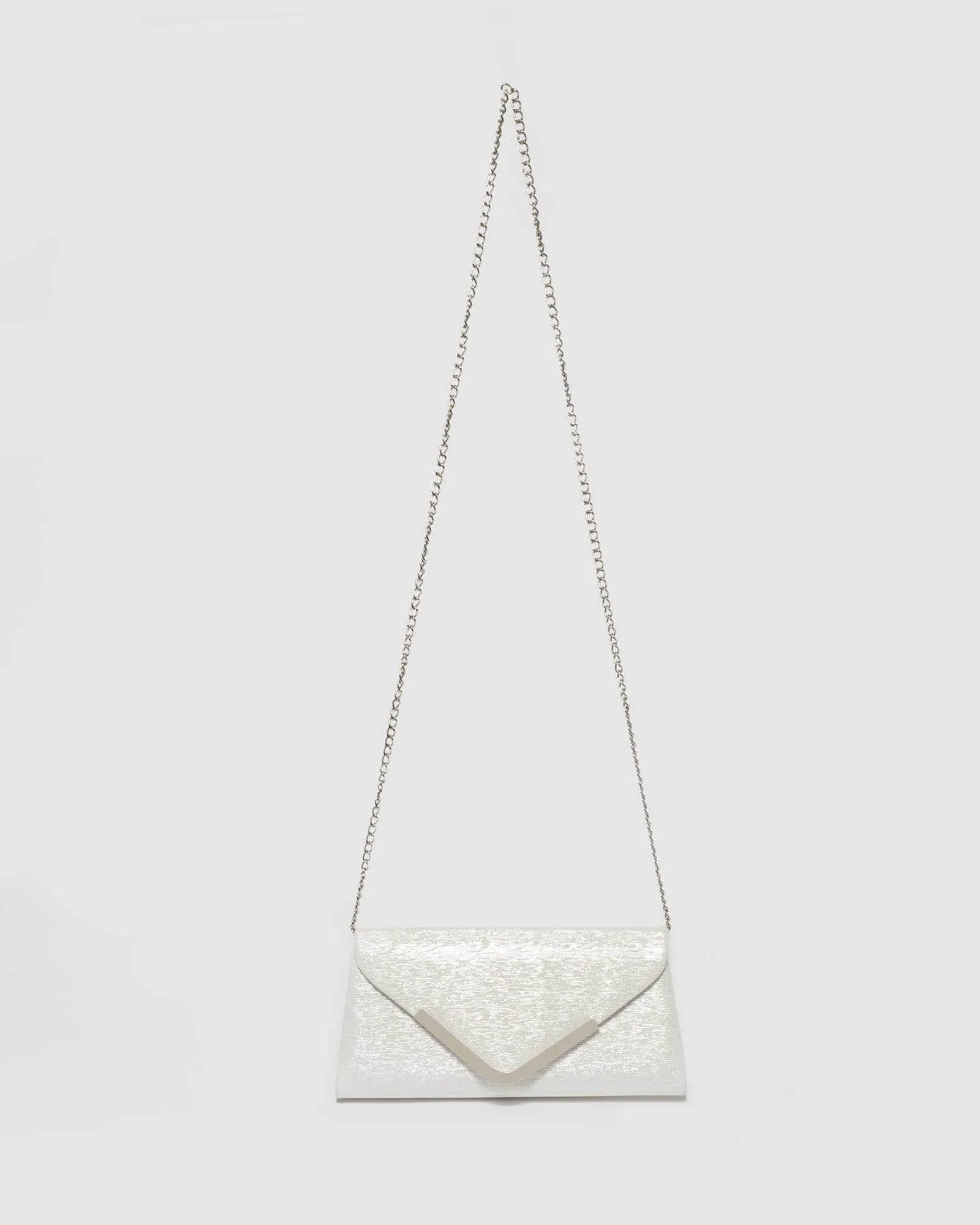 Silver Shimmer Paula Clutch Bag