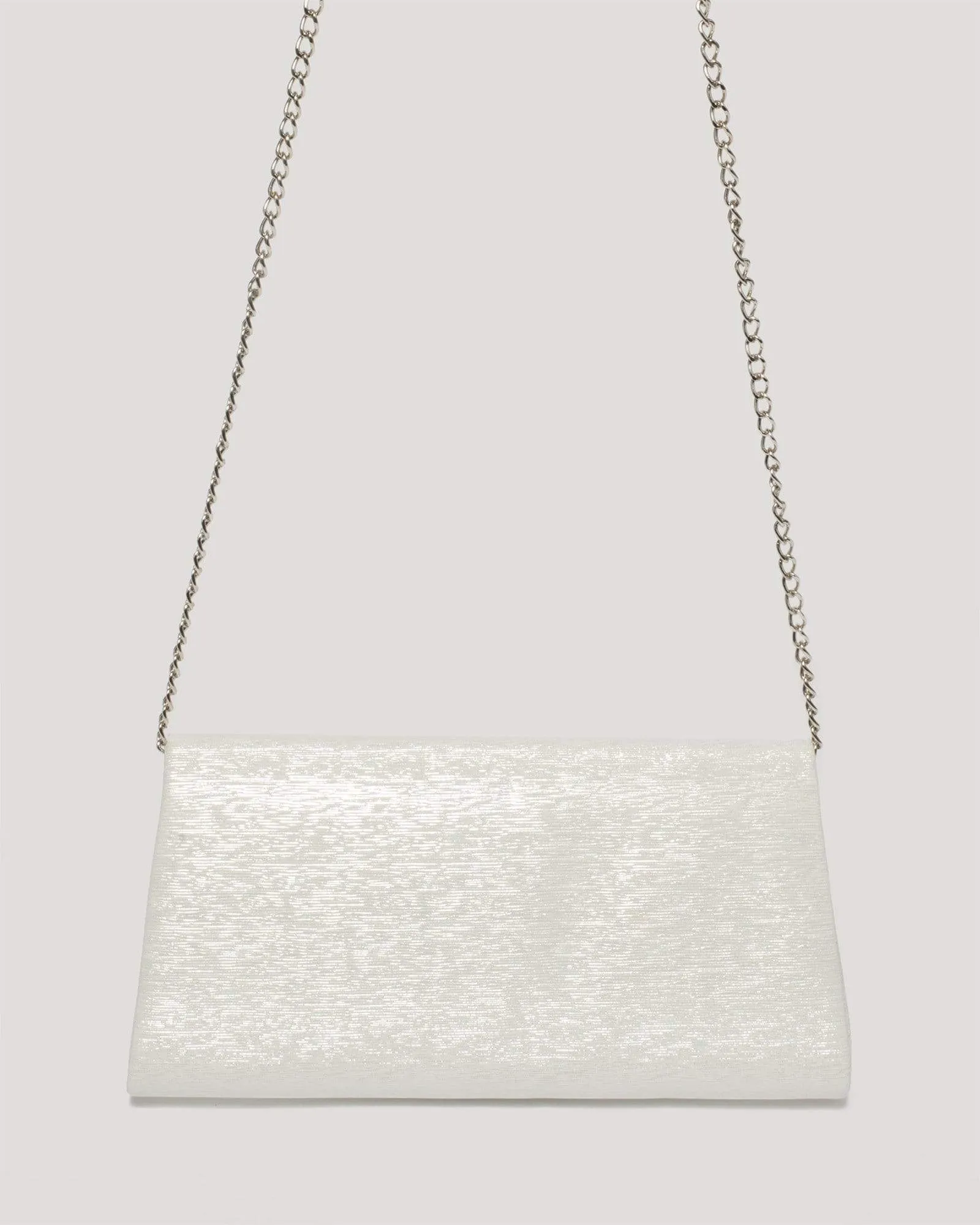 Silver Shimmer Paula Clutch Bag