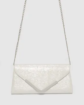 Silver Shimmer Paula Clutch Bag