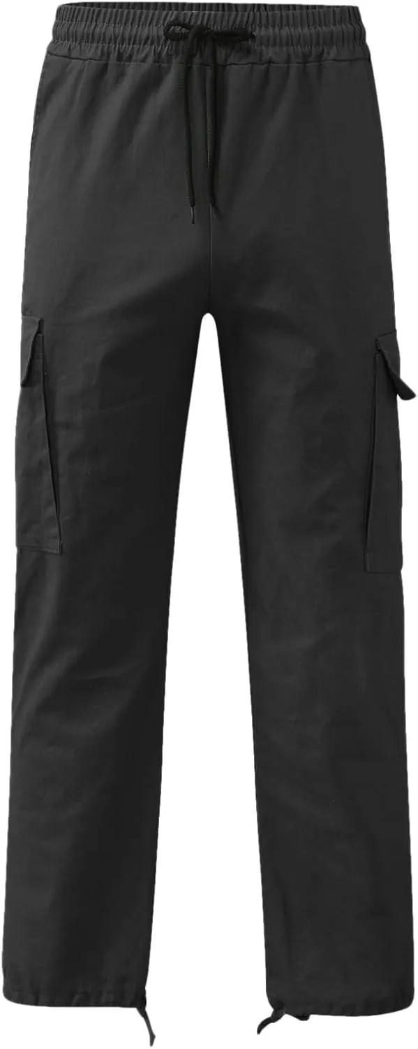 Sweatpants for Men with Pockets Heavyweight Fleece Cargo Sweatpants Stretch Elastic Waist Sports Trousers with Pocket