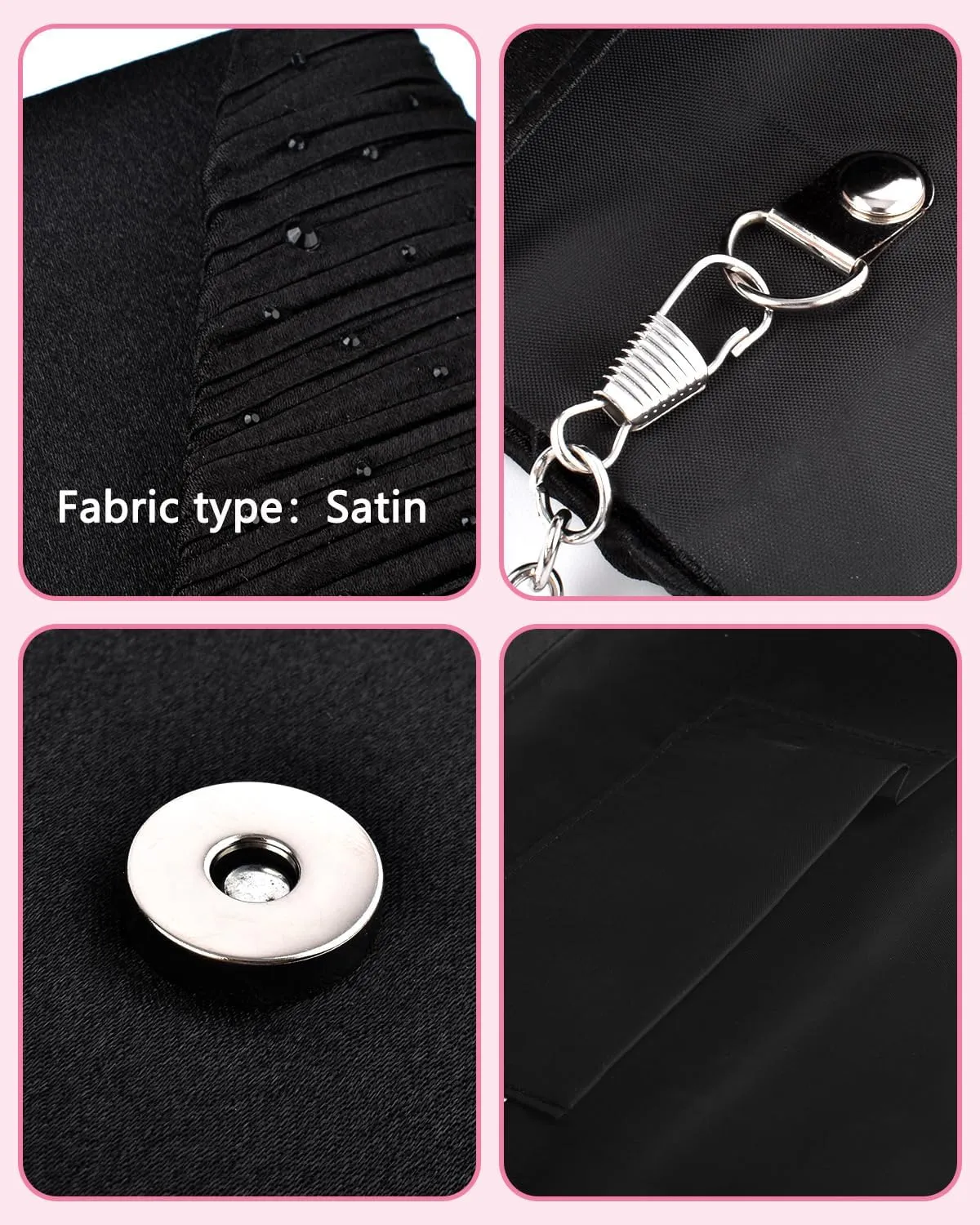 TINDTOP Evening Clutch Purses for Women Handbags for Formal Wedding Party Cocktail Prom Crossbody Shoulder Envelope Bag