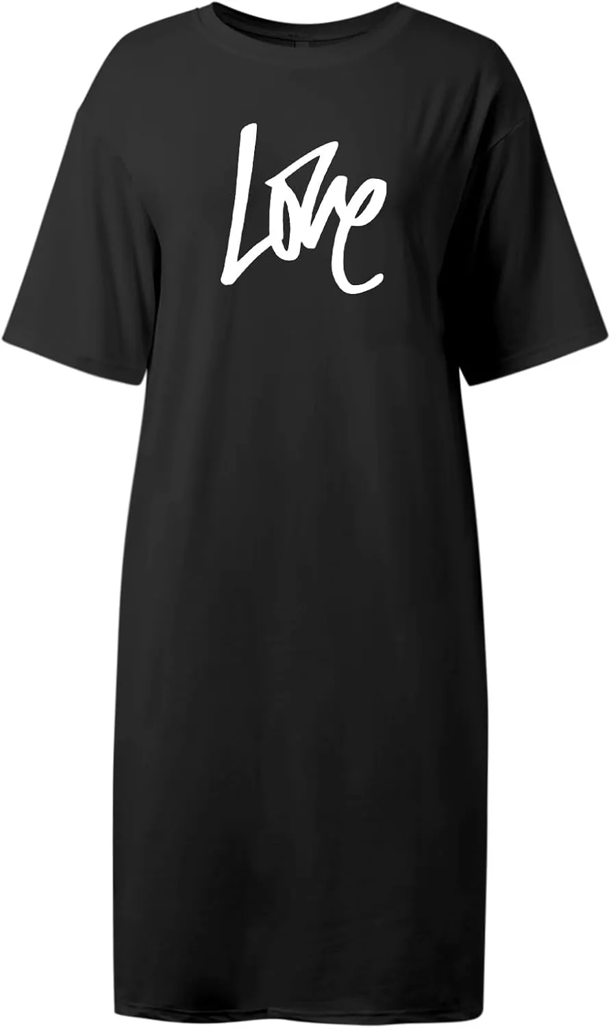 Women's Summer Loose Casual Mama Print Short Sleeve T Shirt Long Dress Women Dresses Formal Evening